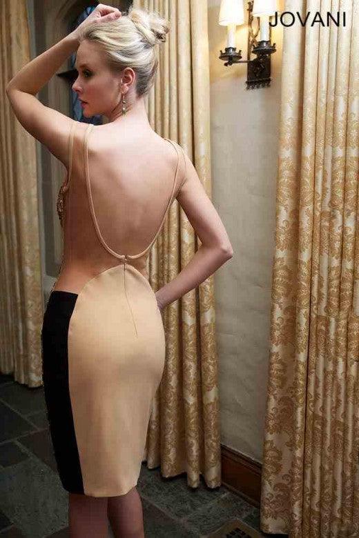 Nude 6 Jovani 89500 Prom Short Sleeveless Cocktail Dress Sale